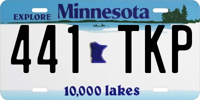 MN license plate 441TKP