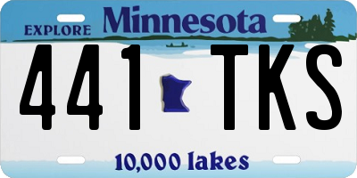 MN license plate 441TKS