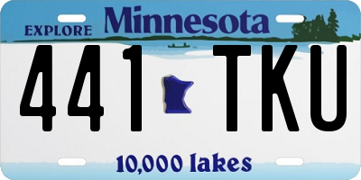 MN license plate 441TKU
