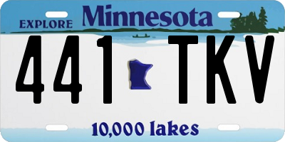 MN license plate 441TKV