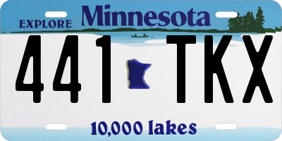 MN license plate 441TKX