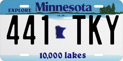 MN license plate 441TKY