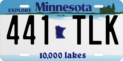 MN license plate 441TLK