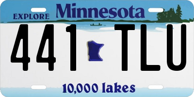 MN license plate 441TLU