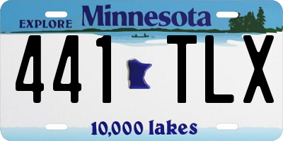 MN license plate 441TLX