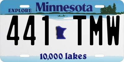 MN license plate 441TMW