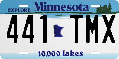 MN license plate 441TMX