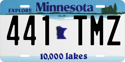 MN license plate 441TMZ