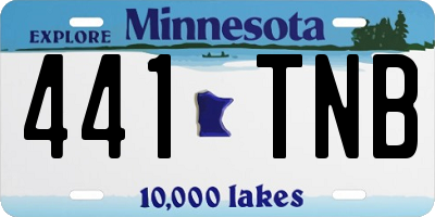 MN license plate 441TNB