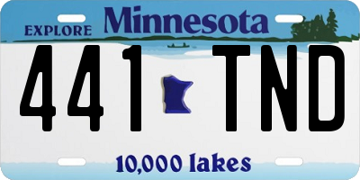 MN license plate 441TND