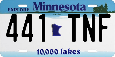 MN license plate 441TNF