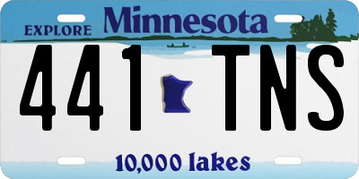MN license plate 441TNS