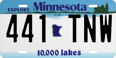 MN license plate 441TNW