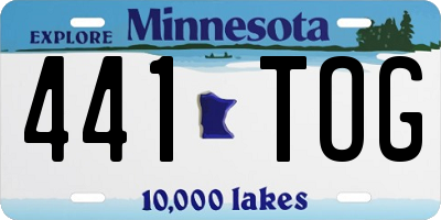 MN license plate 441TOG