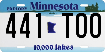 MN license plate 441TOO