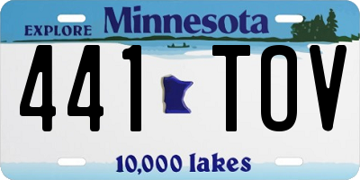 MN license plate 441TOV