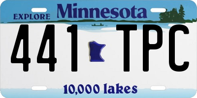 MN license plate 441TPC