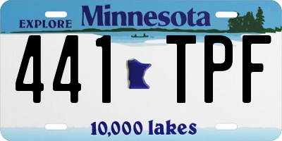 MN license plate 441TPF