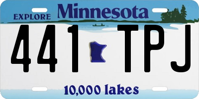 MN license plate 441TPJ