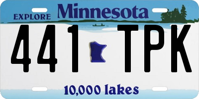 MN license plate 441TPK
