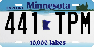 MN license plate 441TPM