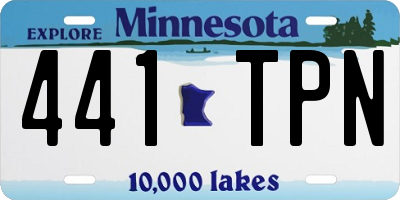 MN license plate 441TPN