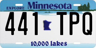 MN license plate 441TPQ