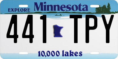 MN license plate 441TPY