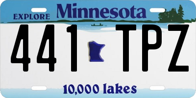 MN license plate 441TPZ