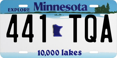 MN license plate 441TQA