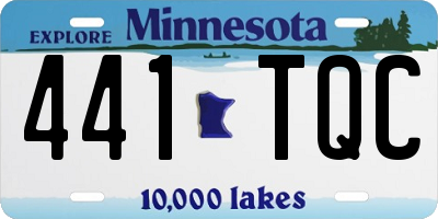 MN license plate 441TQC