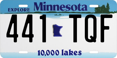 MN license plate 441TQF