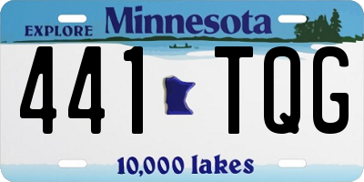 MN license plate 441TQG