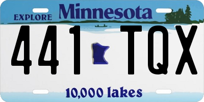 MN license plate 441TQX