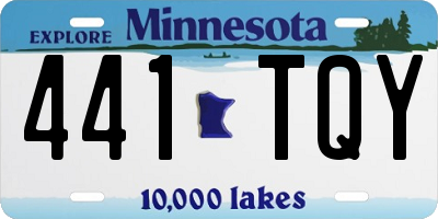 MN license plate 441TQY