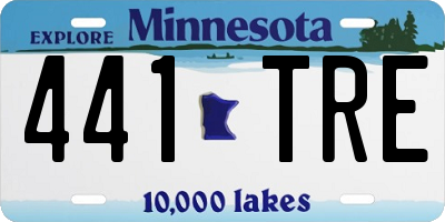 MN license plate 441TRE