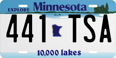 MN license plate 441TSA