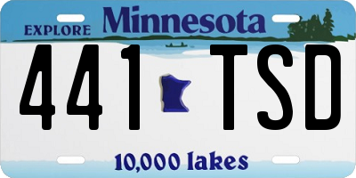 MN license plate 441TSD