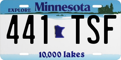 MN license plate 441TSF