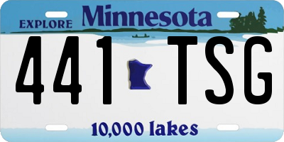 MN license plate 441TSG