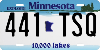MN license plate 441TSQ