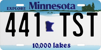 MN license plate 441TST