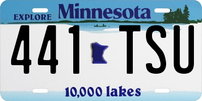 MN license plate 441TSU