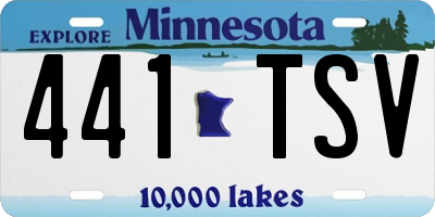 MN license plate 441TSV