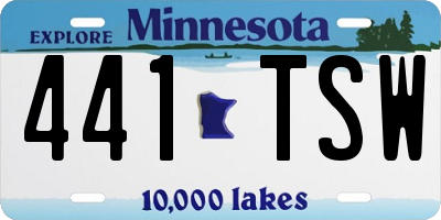 MN license plate 441TSW