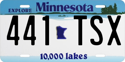 MN license plate 441TSX