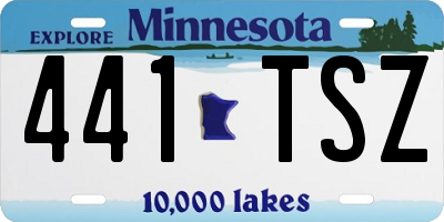 MN license plate 441TSZ