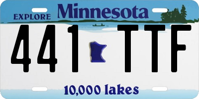 MN license plate 441TTF