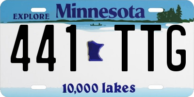 MN license plate 441TTG