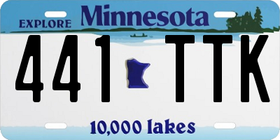 MN license plate 441TTK